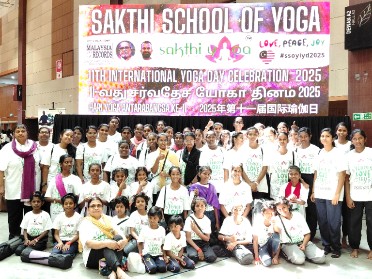 SSDI Residents Join World Yoga Day Celebration with Sakthi School of Yoga at Sri Saradha Devi Illam Malaysia