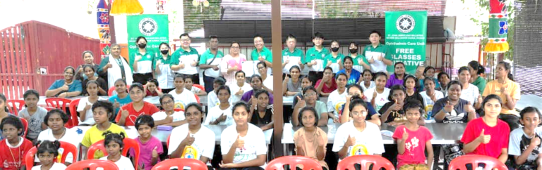 St John Ambulance Conducts Free Eye Screening at SSDI at Sri Saradha Devi Illam Malaysia